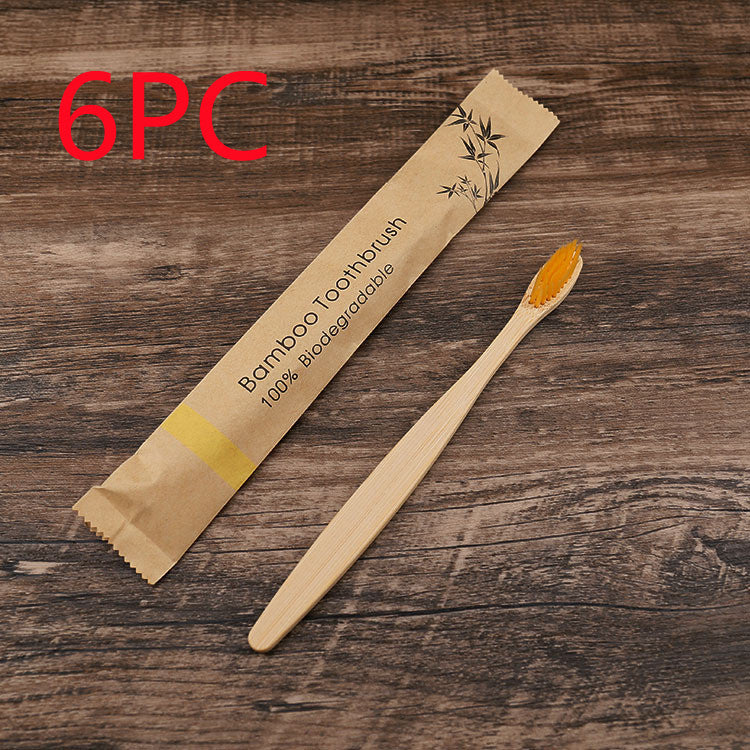 Natural Bamboo Toothbrush Set | Charcoal Bristles
