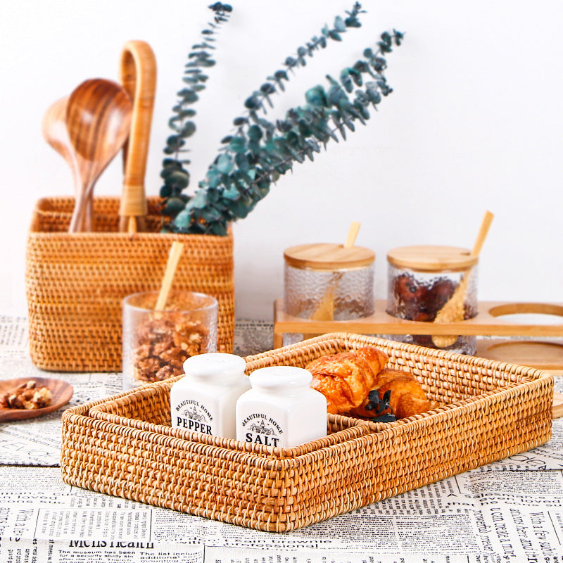 Handmade Rattan Woven Storage Basket