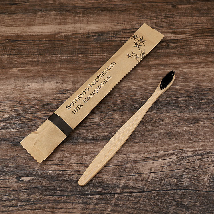 Natural Bamboo Toothbrush Set | Charcoal Bristles
