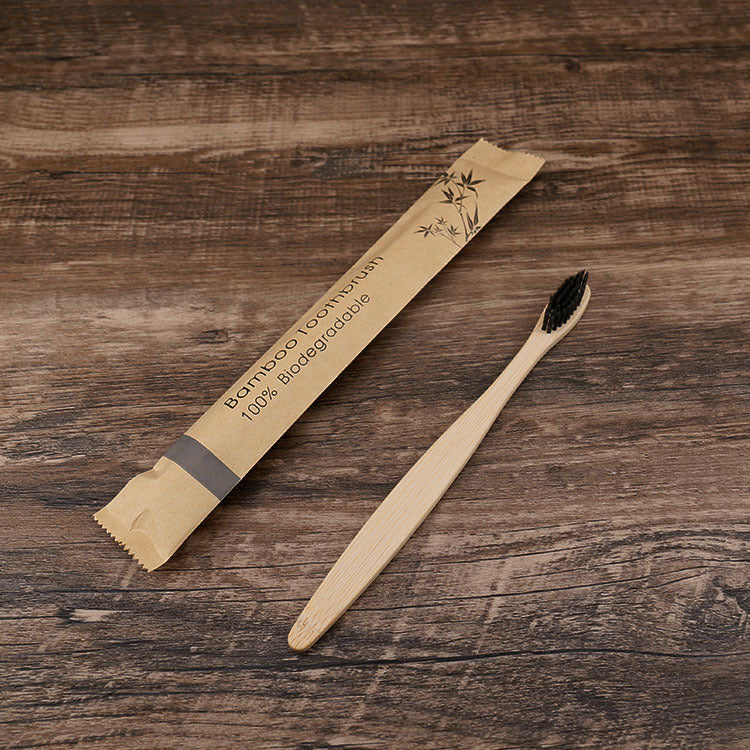 Natural Bamboo Toothbrush Set | Charcoal Bristles
