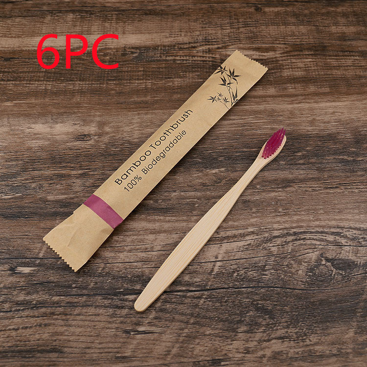 Natural Bamboo Toothbrush Set | Charcoal Bristles