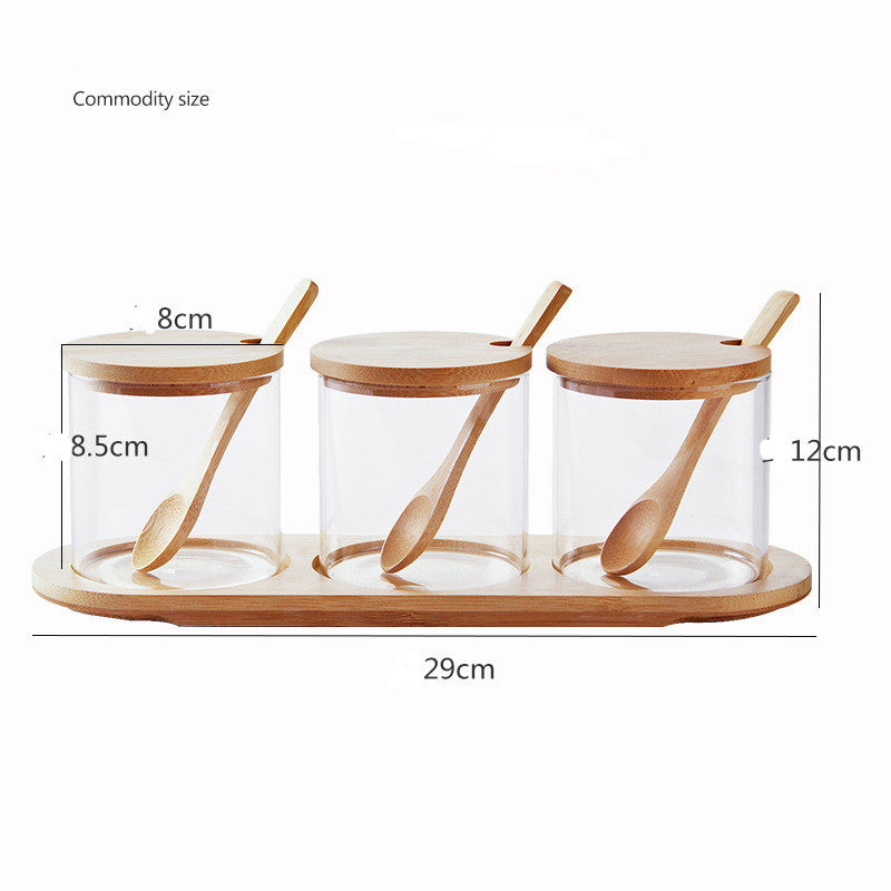 Bamboo Lid Glass Storage Jar