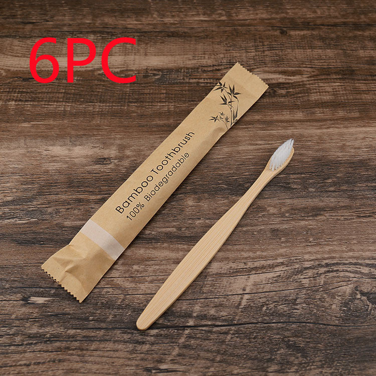 Natural Bamboo Toothbrush Set | Charcoal Bristles