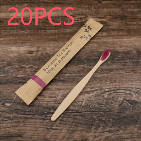 Natural Bamboo Toothbrush Set | Charcoal Bristles