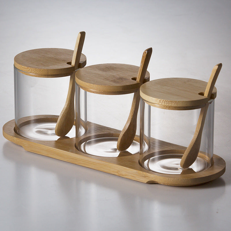 Bamboo Lid Glass Storage Jar
