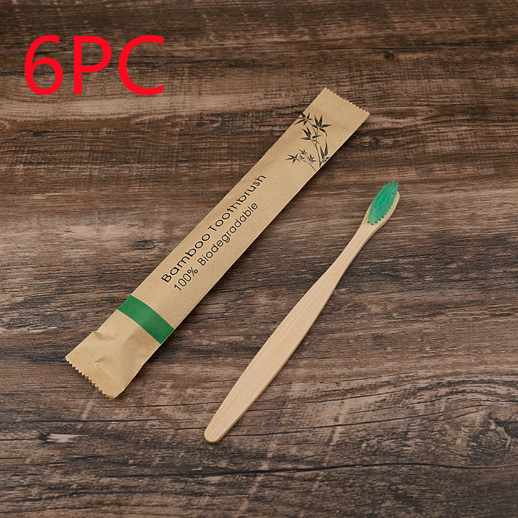 Natural Bamboo Toothbrush Set | Charcoal Bristles