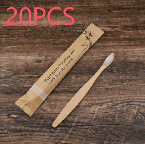 Natural Bamboo Toothbrush Set | Charcoal Bristles