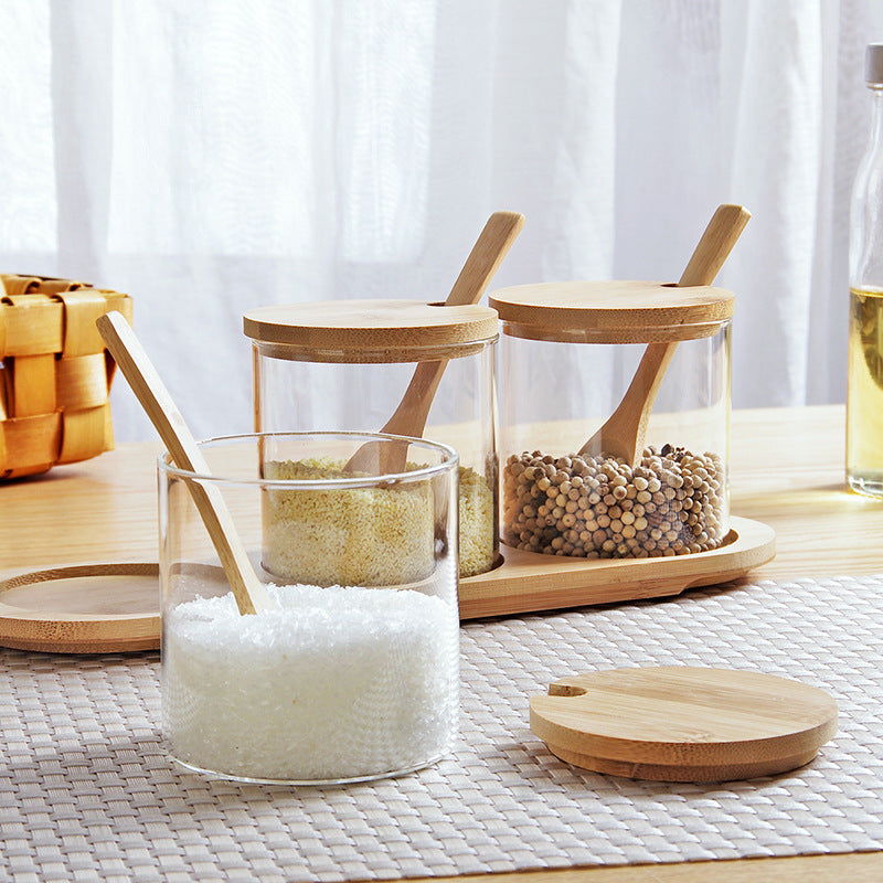 Bamboo Lid Glass Storage Jar