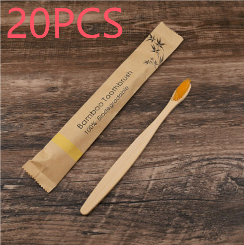 Natural Bamboo Toothbrush Set | Charcoal Bristles