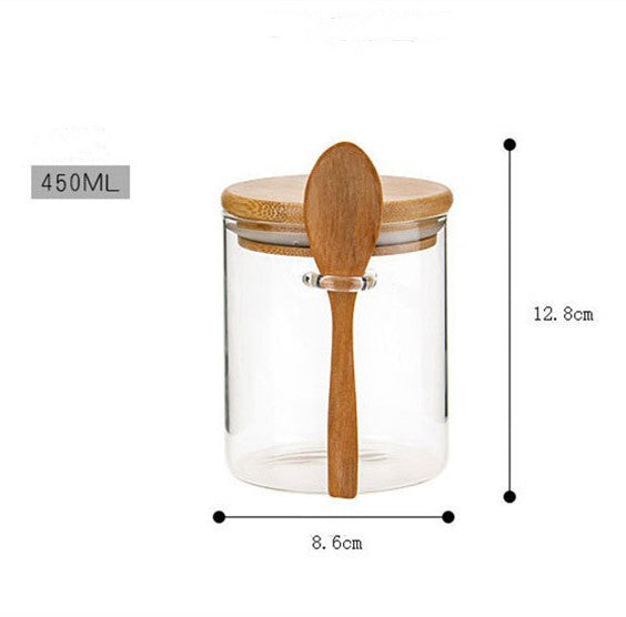 Bamboo Lid Glass Storage Jar