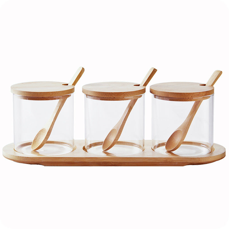 Bamboo Lid Glass Storage Jar